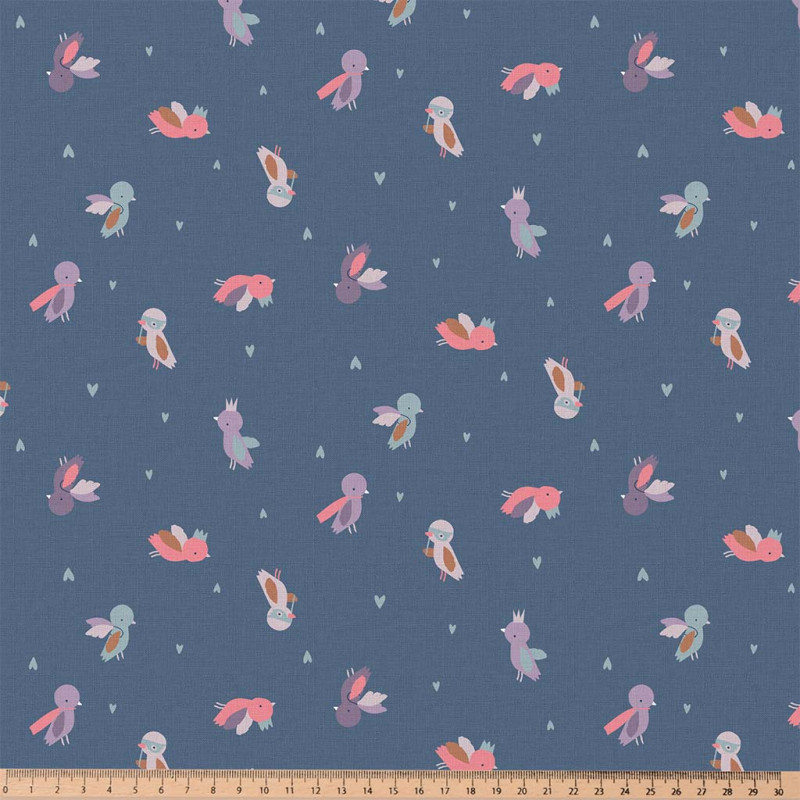 Printed Cotton PEPILLE Blue / Violet